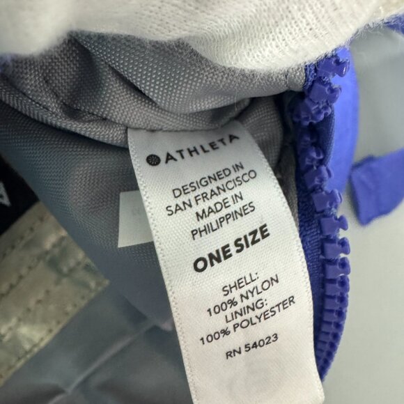 Athleta Kinetic Waist Bag Belt Fanny Pack Adjustable Strap Travel Nylon Blue - Picture 10 of 15